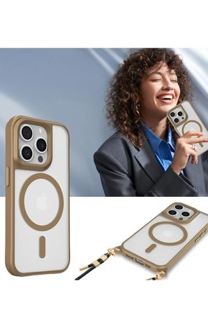 Uray store Apple iPhone 14 Pro Max Kılıf Enka Magsafe Silikon Kılıf - Şeffaf