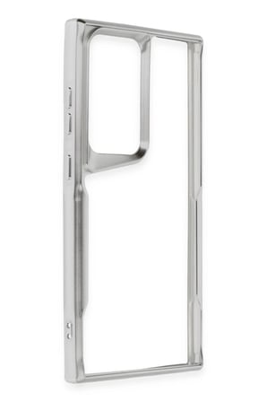 Uray store Samsung Galaxy S25 Ultra Kılıf Boyi Silikon Kapak - Gümüş
