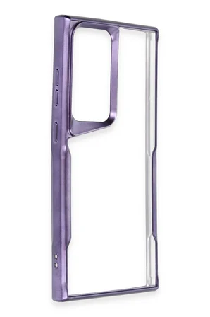Uray store Samsung Galaxy S25 Ultra Kılıf Boyi Silikon Kapak - Derin Mor