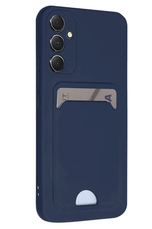 Uray store Samsung Galaxy A16 5G Kılıf Kelvin Kartvizitli Silikon - Lacivert