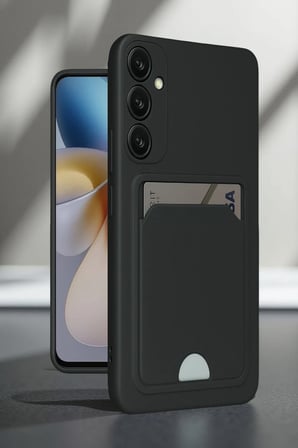 Uray store Samsung Galaxy A16 5G Kılıf Kelvin Kartvizitli Silikon - Lacivert