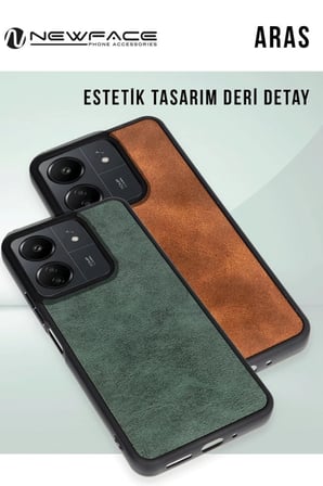 Uray store Samsung Galaxy A26 Kılıf Aras Deri Kapak - Koyu Yeşil