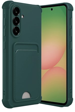 Uray store Samsung Galaxy A36 Kılıf Kelvin Kartvizitli Silikon - Koyu Yeşil