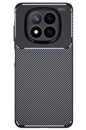 Uray store Xiaomi Redmi Note 14 Pro Plus Kılıf Auto Focus Karbon Kapak - Siyah
