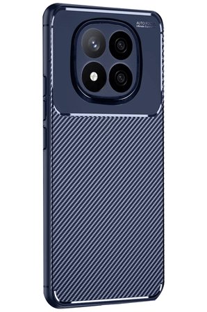 Uray store Xiaomi Redmi Note 14 Pro Plus Kılıf Auto Focus Karbon Kapak - Lacivert