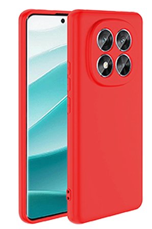 Uray store Xiaomi Redmi Note 14 Pro 5G Kılıf Nano içi Kadife Silikon - Kırmızı