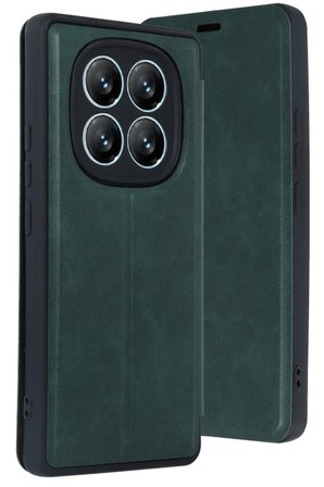 Uray store Xiaomi Redmi Note 14 Pro 5G Kılıf Flip Cover - Koyu Yeşil