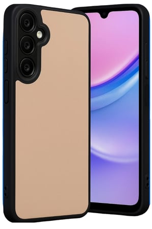 Uray store Samsung Galaxy M15 Kılıf Aras Deri Kapak - Pudra