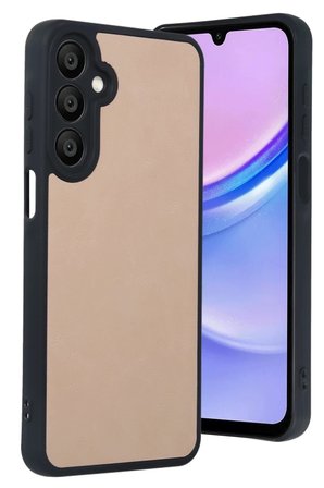 Uray store Samsung Galaxy A56 Kılıf Aras Deri Kapak - Pudra