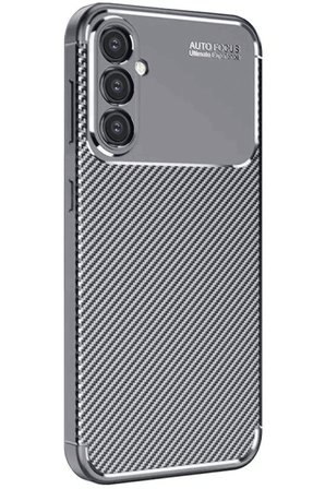 Uray store Samsung Galaxy A16 5G Kılıf Auto Focus Karbon Kapak - Gri