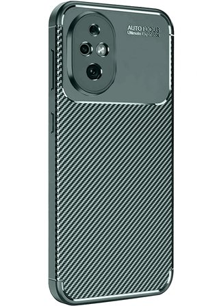 Uray store Honor 200 Kılıf Auto Focus Karbon Kapak - Koyu Yeşil
