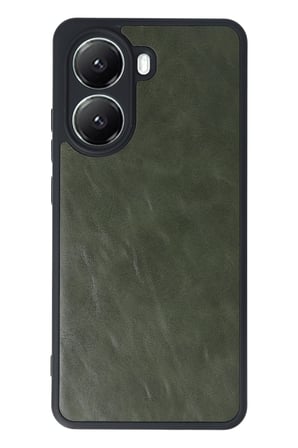 Uray store Xiaomi Poco X7 Pro Kılıf Aras Deri Kapak - Koyu Yeşil