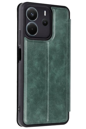 Uray store Xiaomi Redmi Note 14 4G Kılıf Flip Cover - Koyu Yeşil
