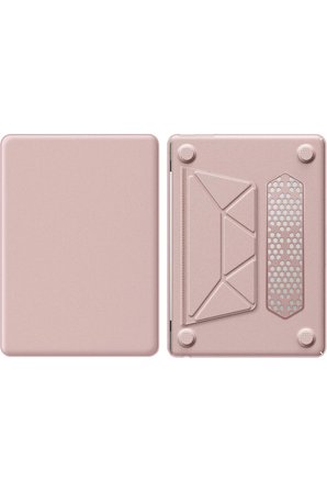 Uray store Apple Macbook Air 15 2024 Macbook Deri Kapak - Pembe