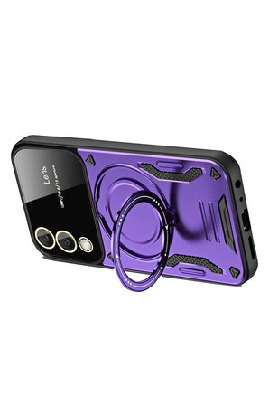 Uray store Samsung Galaxy S25 Edge Kılıf Joy Lens Standlı Kapak - Mor