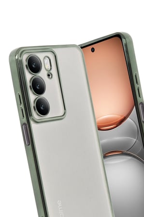 Uray store Realme C75 4G Kılıf Razer Lensli Silikon - Yeşil