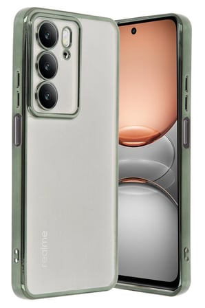 Uray store Realme C75 4G Kılıf Razer Lensli Silikon - Yeşil