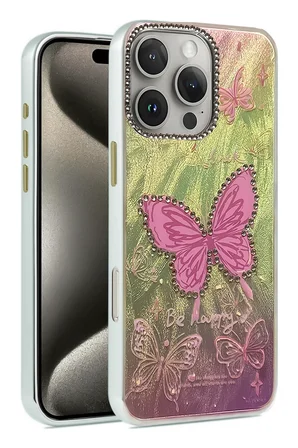Uray store Apple iPhone 16 Pro Max Kılıf Blade Aynalı Desenli Kapak - Desen 5