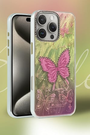 Uray store Apple iPhone 14 Pro Kılıf Blade Aynalı Desenli Kapak - Desen 3