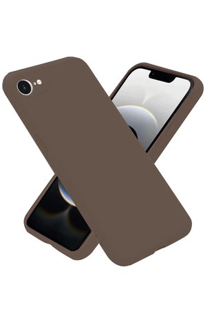 Uray store Apple iPhone 16E Kılıf First Silikon - Kahverengi