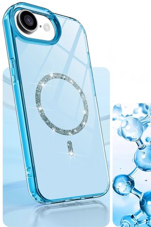 Uray store Apple iPhone 16E Live Diamond Magsafe Kapak - Siyah