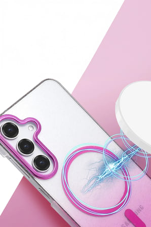 Uray store Samsung Galaxy S25 Glossy Magsafe Kapak - Mavi