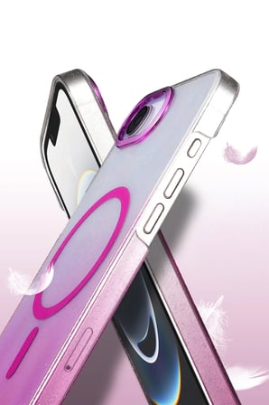 Uray store Apple iPhone 16E Glossy Magsafe Kapak - Mor