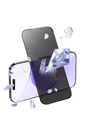 Uray store Apple iPhone 12 Bilvis 5in1 5D Magic Hayalet Cam Ekran Koruyucu - Siyah