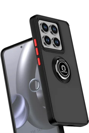 Uray store Xiaomi Mi 14T Montreal Yüzüklü Silikon Kapak - Lacivert