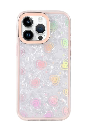 Uray store Apple iPhone 15 Pro Lumi Desenli Kapak - Pembe