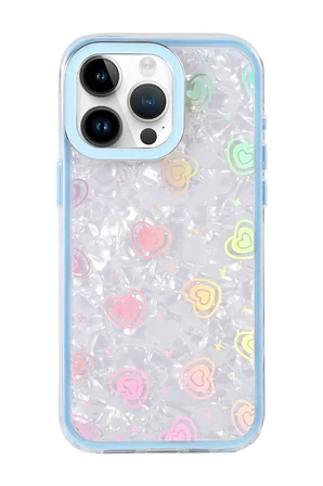Uray store Apple iPhone 15 Pro Max Lumi Desenli Kapak - Mavi
