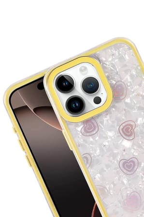 Uray store Apple iPhone 15 Pro Max Lumi Desenli Kapak - Sarı