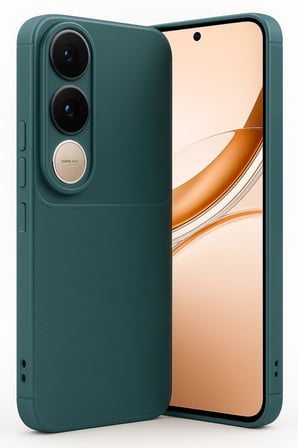 Uray store Vivo V50 Lite 4G Auto Focus Karbon Kapak - Koyu Yeşil