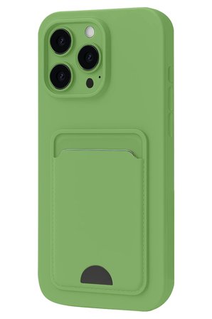Uray store Apple iPhone 16 Pro Kılıf Kelvin Kartvizitli Silikon - Açık Yeşil