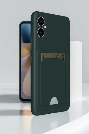 Uray store Samsung Galaxy A05 Kelvin Kartvizitli Silikon - Lacivert