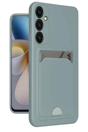 Uray store Samsung Galaxy A26 Kılıf Kelvin Kartvizitli Silikon - Açık Yeşil