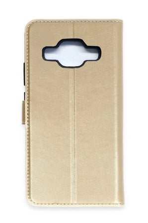 Uray store Samsung Galaxy J5 Trend S Plus Kapaklı Kılıf - Gold