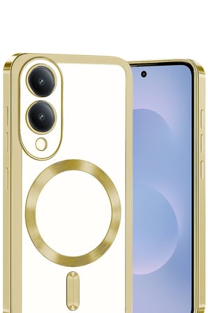 Uray store Samsung Galaxy S25 Edge Kross Magneticsafe Kapak - Gold