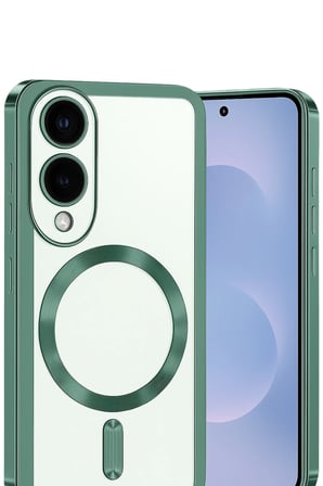 Uray store Samsung Galaxy S25 Edge Kross Magneticsafe Kapak - Koyu Yeşil