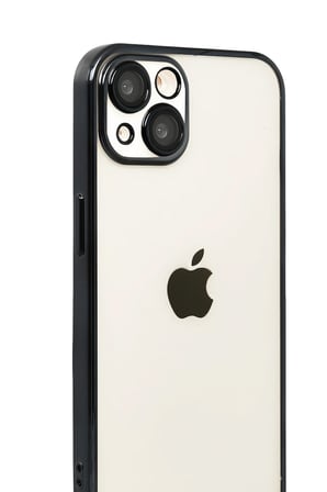 Uray store Apple iPhone 15 Razer Lensli Silikon - Siyah