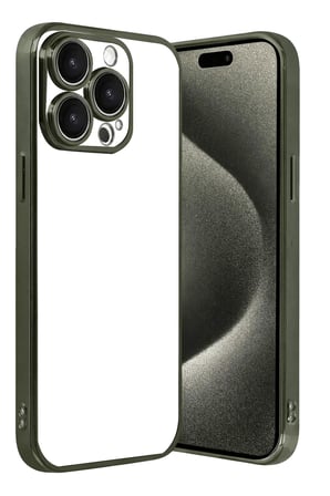 Uray store Apple iPhone 15 Pro Max Razer Lensli Silikon - Yeşil