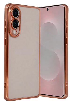 Uray store Samsung Galaxy S25 Edge Razer Lensli Silikon - Çöl Titanyum