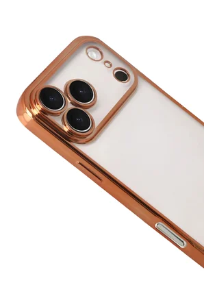 Uray store Apple iPhone 17 Pro Max Razer Lensli Silikon - Turuncu