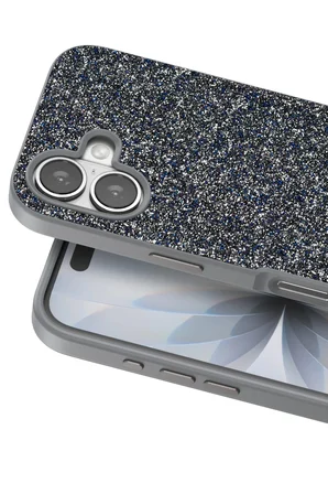 Onegif Apple iPhone 17 Bright Simli Kapak - Gümüş
