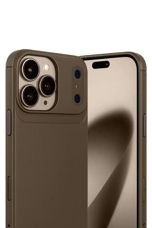 Uray store Apple iPhone 17 Pro Max Auto Focus Karbon Kapak - Kahverengi