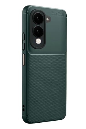 Uray store Vivo Y29S Auto Focus Karbon Kapak - Koyu Yeşil