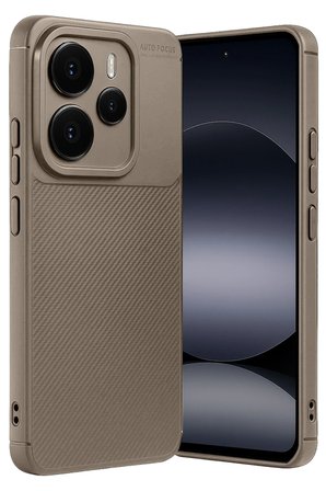 Uray store Xiaomi Note 14 5G Auto Focus Karbon Kapak - Kahverengi