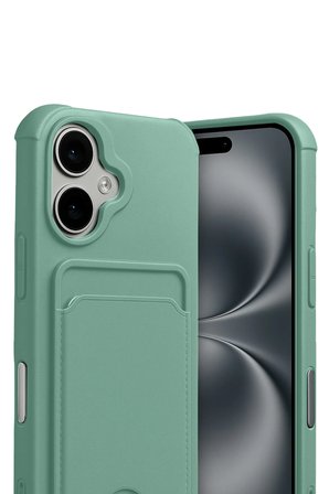 Uray store Apple iPhone 17 Kelvin Kartvizitli Silikon - Açık Yeşil