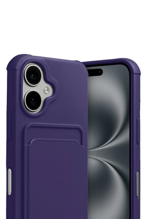 Uray store Apple iPhone 17 Kelvin Kartvizitli Silikon - Derin Mor