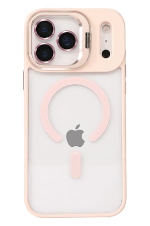 Joko Apple iPhone 17 Pro Remim Lensli Magsafe Standlı Kapak - Pembe